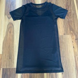 forever 21 black net dress and slip